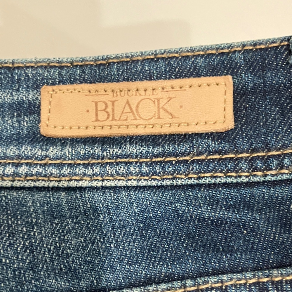 Buckle Dark Blue Women Jeans - Picture 6 of 10